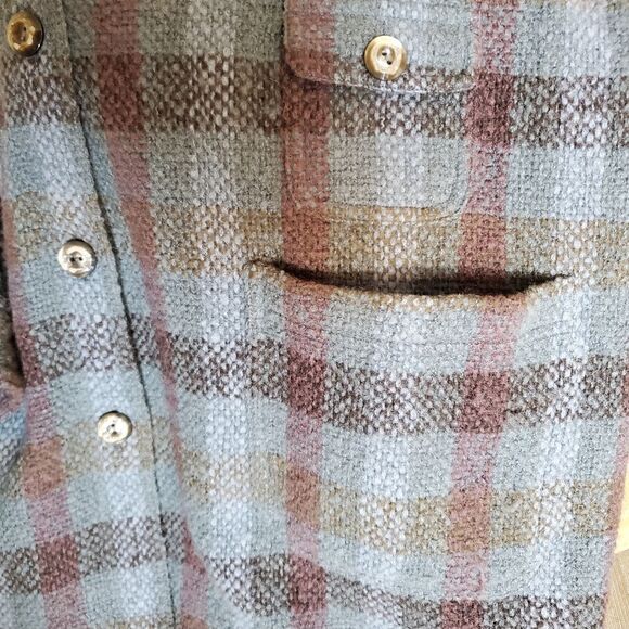 J. Jill Women's Button Down Shirt Wool Blend Size Small Plaid Shacket - Picture 6 of 6